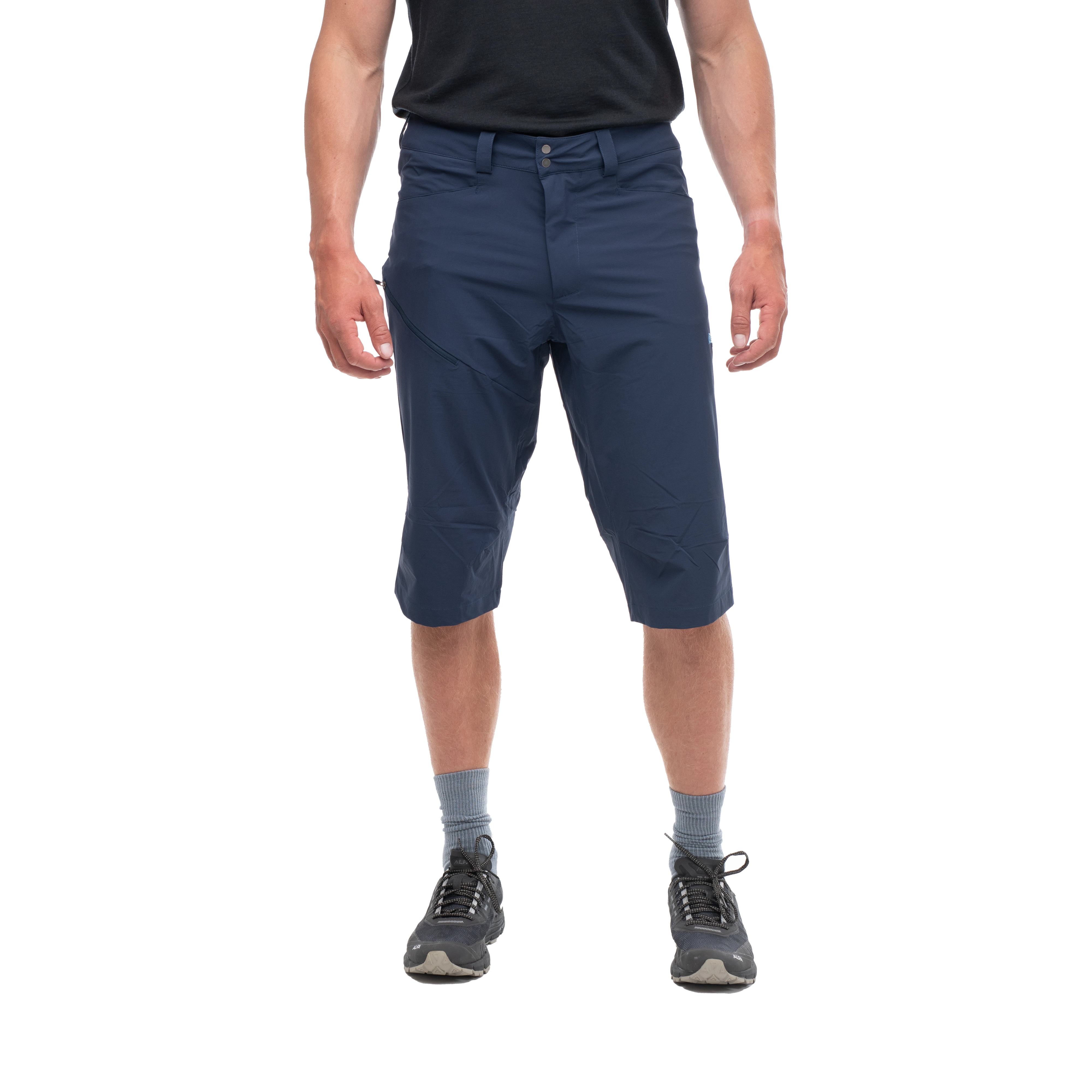 Vandre Light Softshell Long Shorts Men Navy