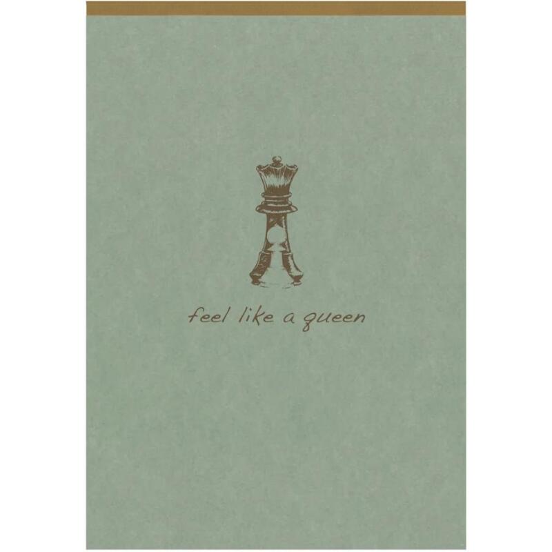 Flying Spirit Green bloc entoilé entête A6 140p détach. Ligné motifs assortis papier ivoire 90g - Vert de gris