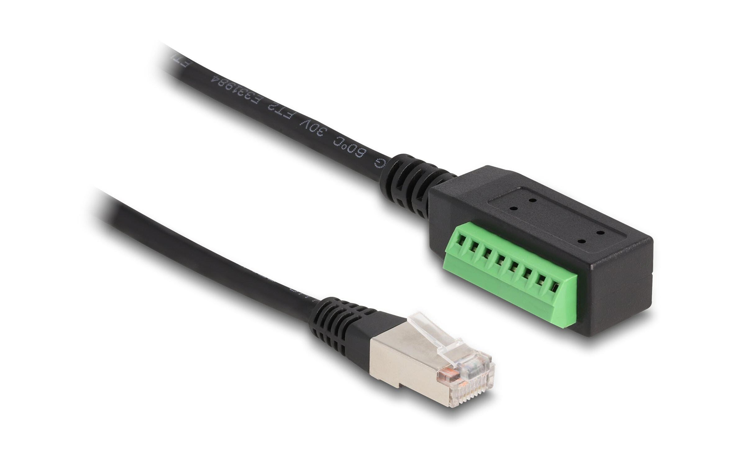 Terminalblock - RJ45 Kabel 1 StückDelock RJ45 Kabel Cat.5e Stecker zu Terminalblock Adapter 21.5 cm