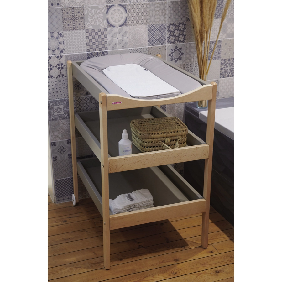 candide Wickelauflage Frottee grau