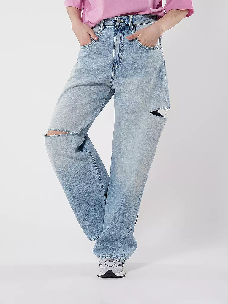 ICON DENIM Jeans Flared Fit POPPY hellblau