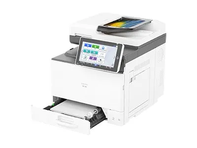 Ricoh IM C300 - Multifunktionsprinter - farve - laser - A4 (210 x 297 mm) (original) - A4 (medie) - op til 30 spm (kopiering) - op til 30 spm (udskriver) - 250 ark - USB, Gigabit LAN, USB vært, NFC