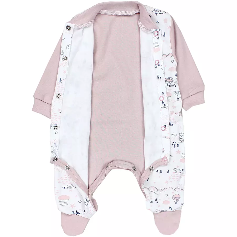 TupTam Baby Mädchen Schlafstrampler mit Fuß 3er Pack graurosa