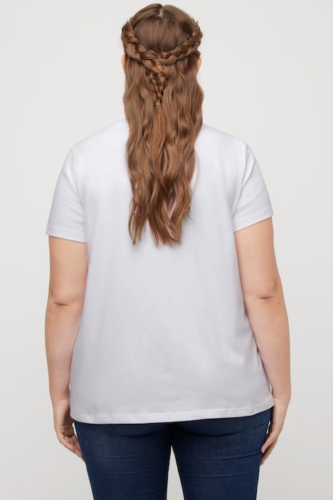 T-Shirt, Blumenstrauß, Classic, V-Ausschnitt, Halbarm