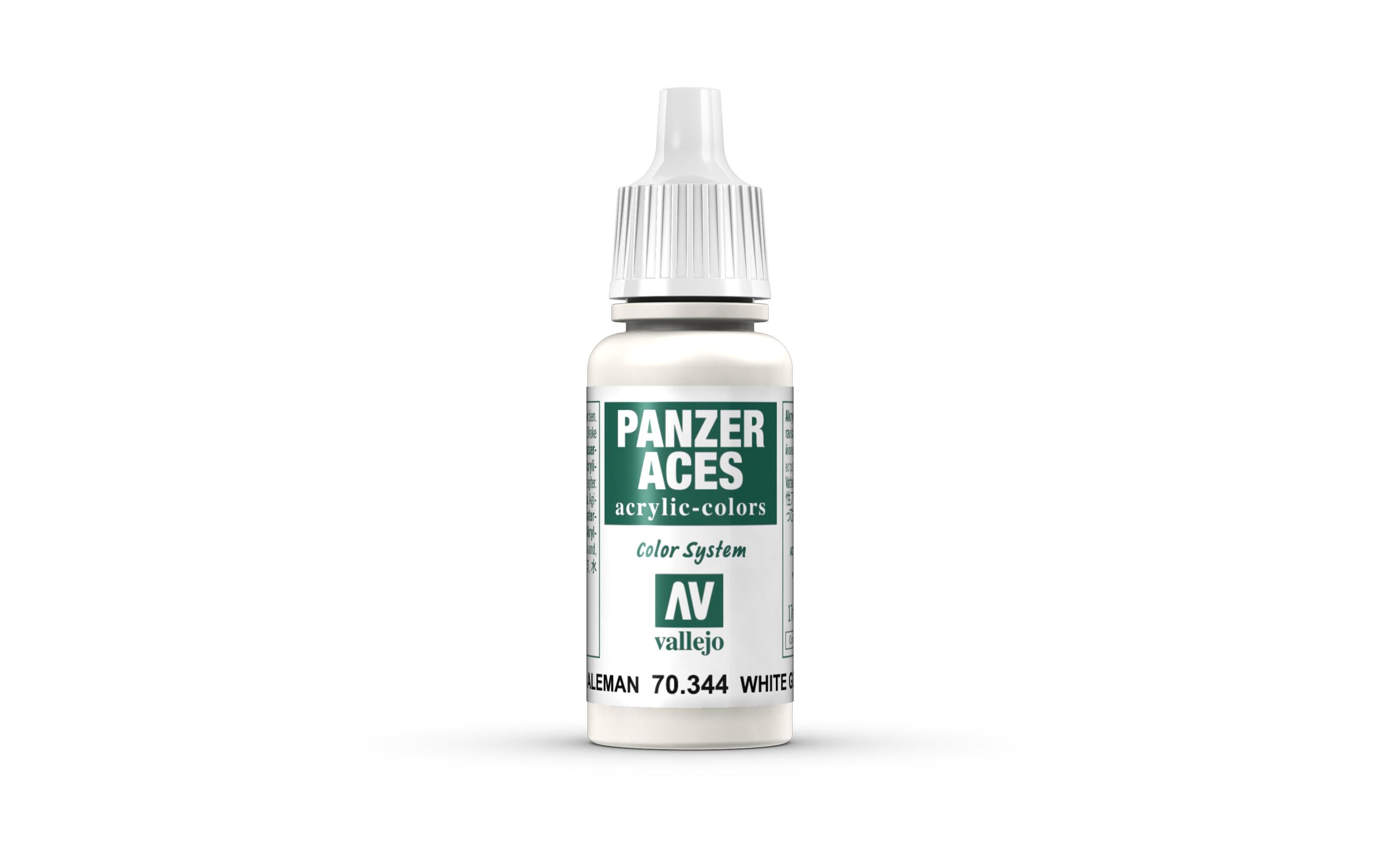 Acrylfarbe Panzer Aces German Tanker White 17 mlAcryl Modellbaufarbe – Deutsche weisse Panzerbesatzung