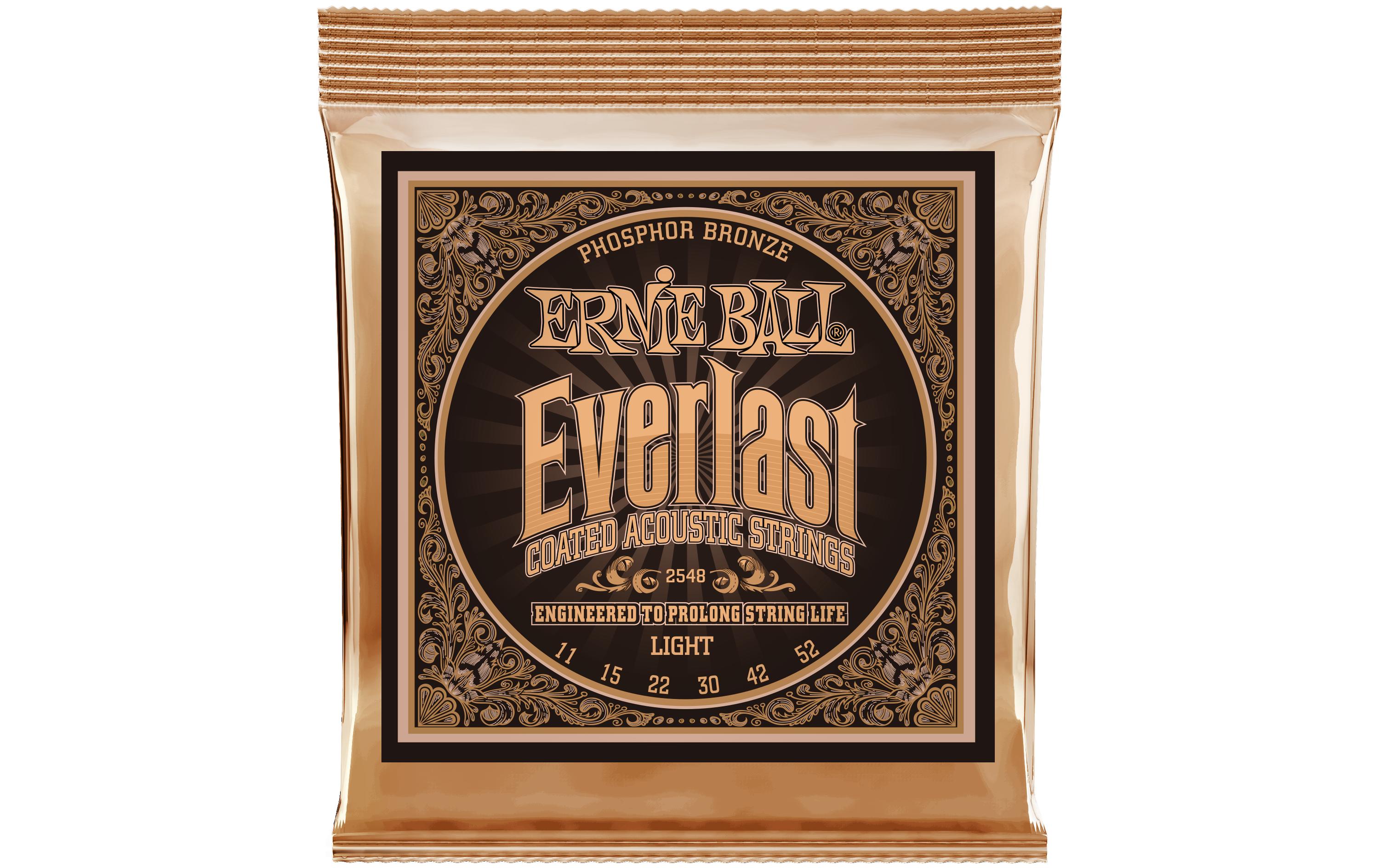 Gitarrensaiten 2548 Everlast Coated PB – Light 11-52Saitensatz für Akustikgitarre