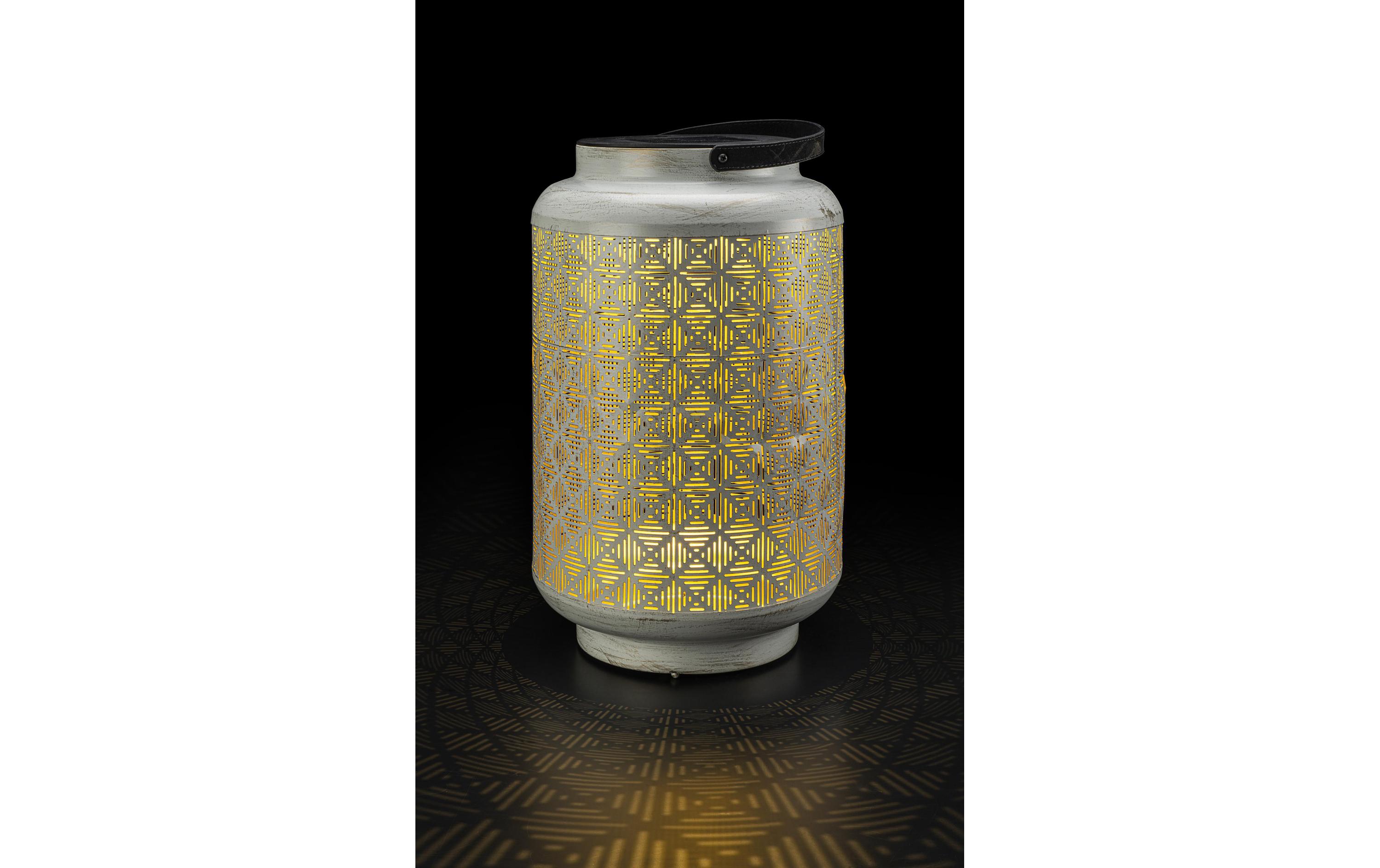 Laterne Solar Vintage L, WeissSolarbetriebene Leuchte
