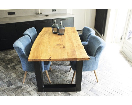 Buildify tafelblad, Buildify eiken, geolied met natuurlijke rand, 2000x1000x40 mm
