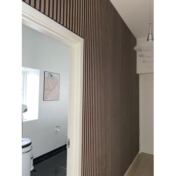 Lattenwand walnoot 260 x 52,6 cm dikte 22 mm