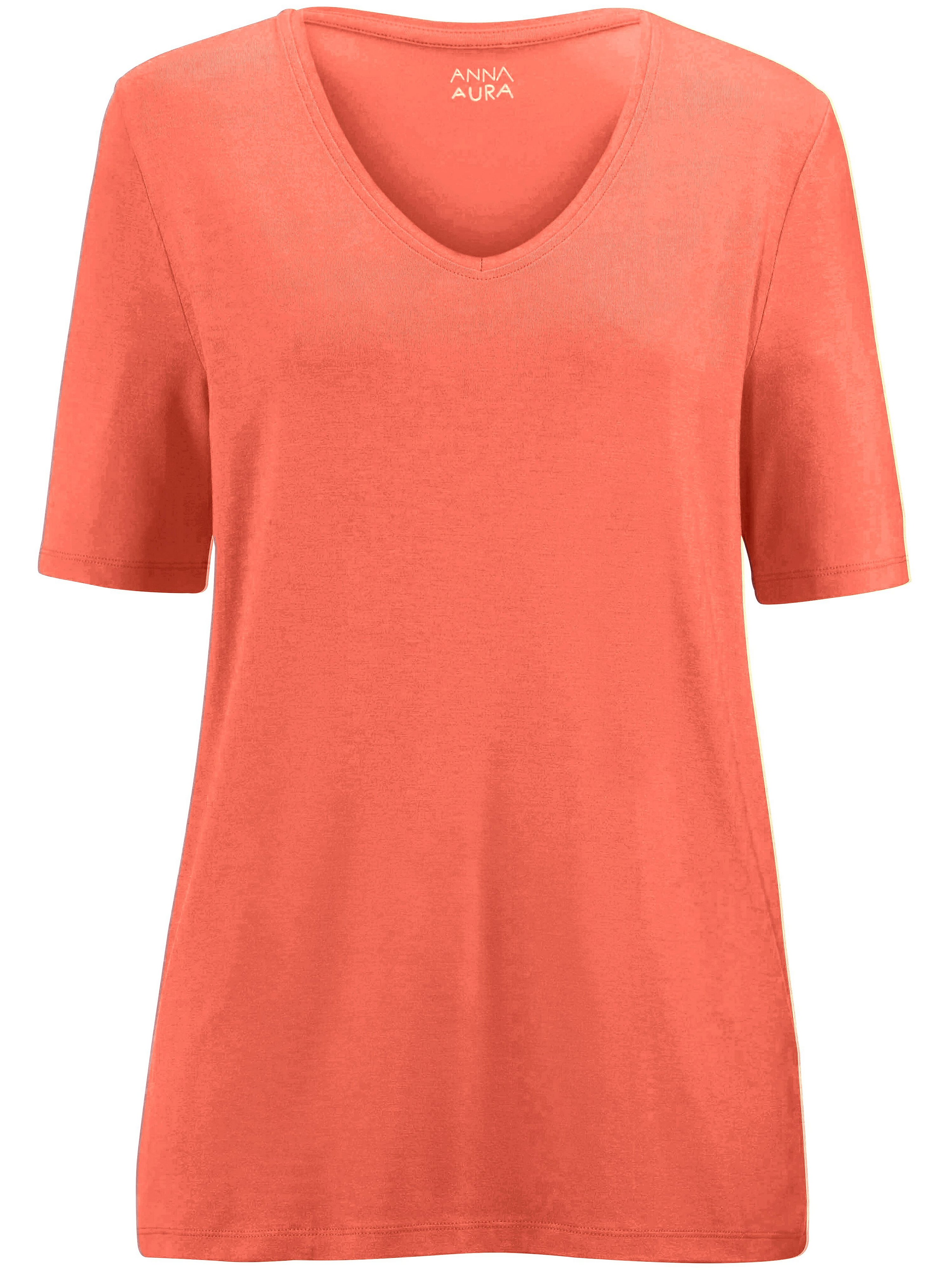 Shirt mit gerundetem V-Ausschnitt