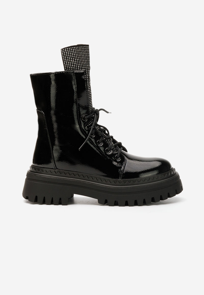 Bottines à lacets femme noirs Siennara