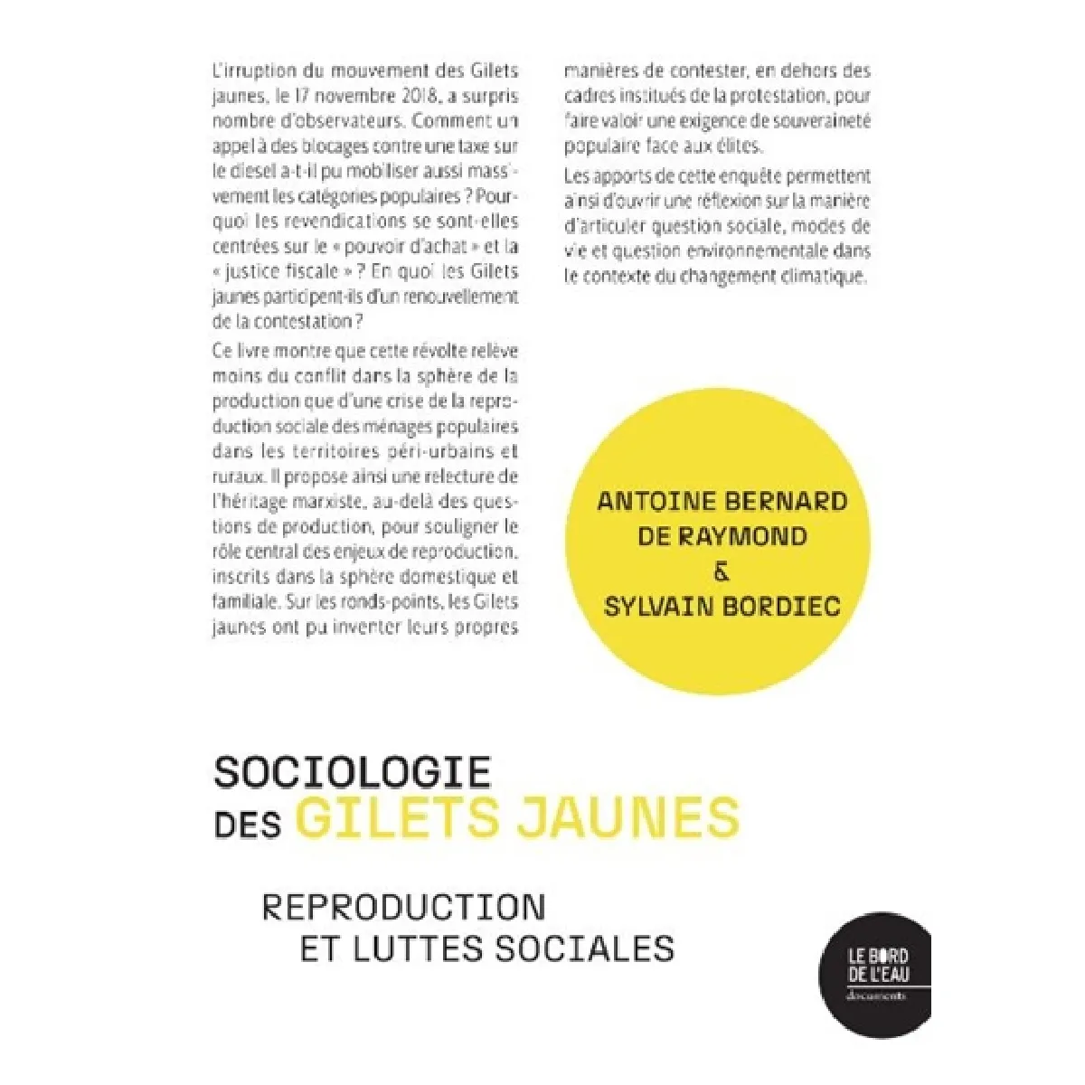 Sociologie des gilets jaunes : reproduction et luttes sociales