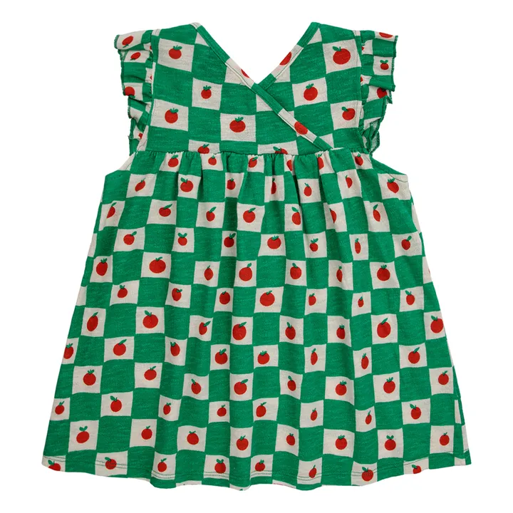 Bobo Choses Robe Volants Coton Bio Tomates | Vert