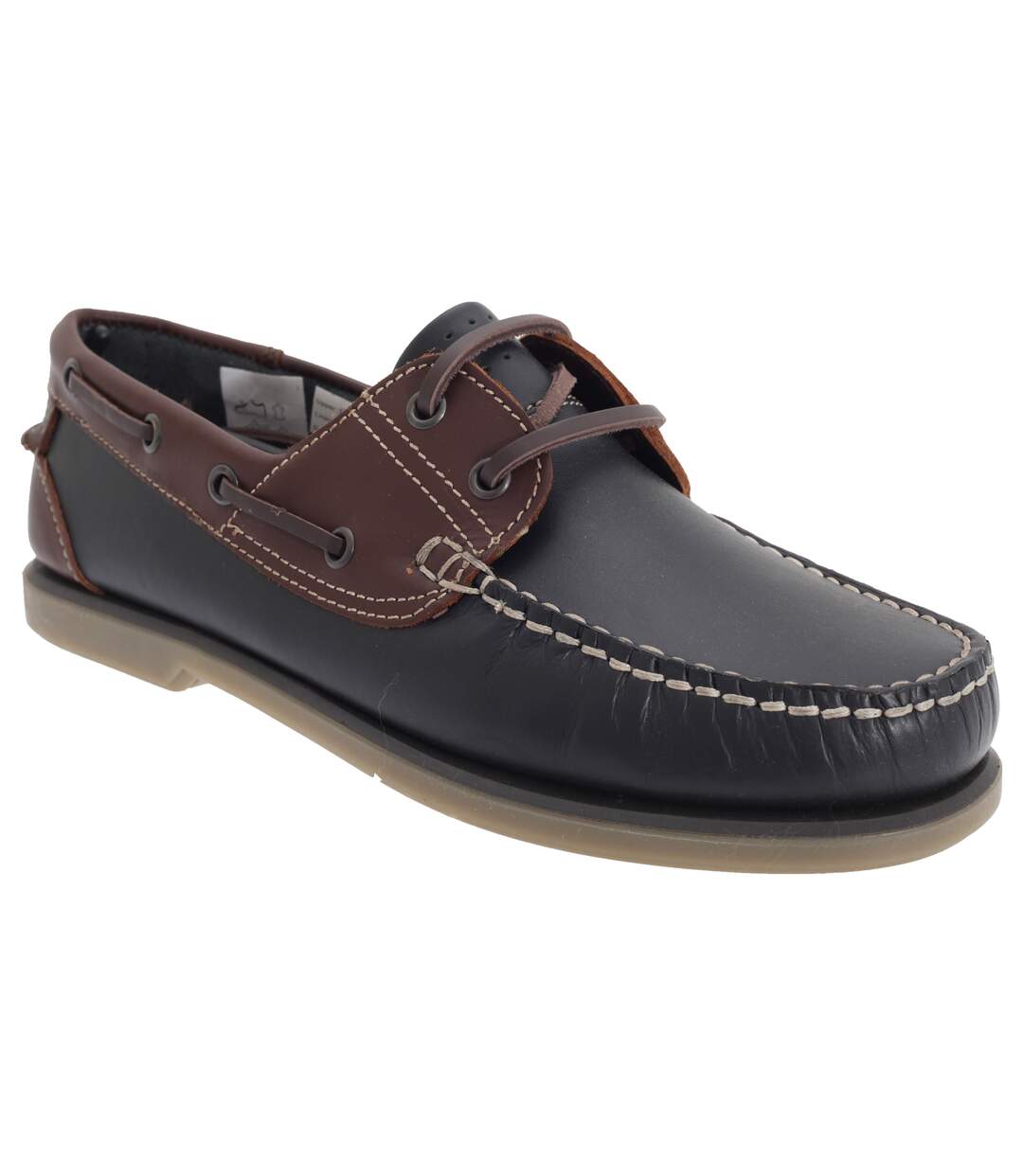 Dek - Chaussures bateau - Homme (Bleu marine/Cuir marron) - UTDF676
