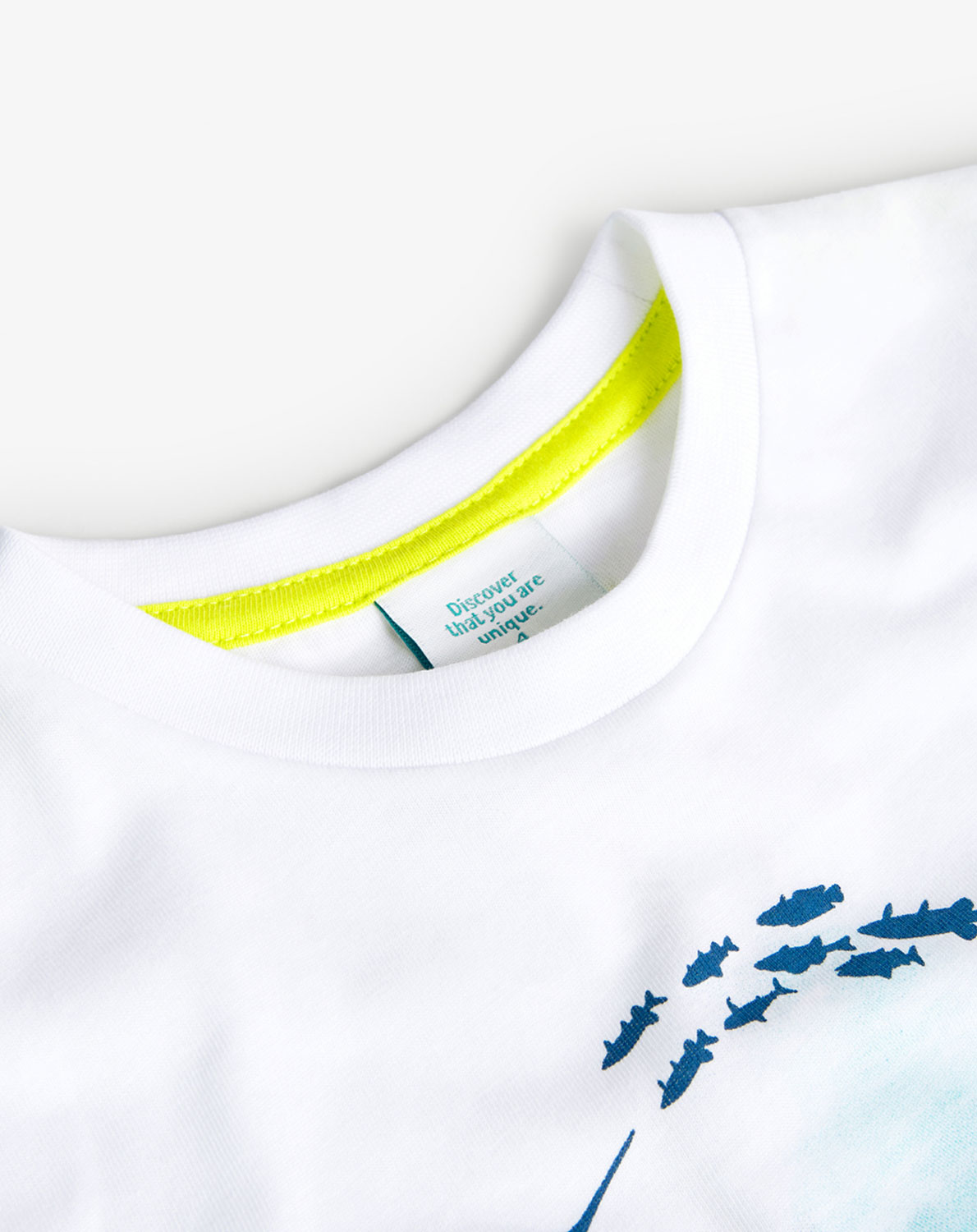 T-Shirt UNDERWATER in weiß/blau