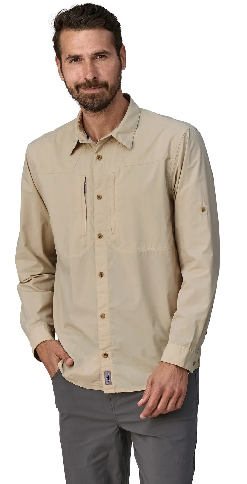 Patagonia M's L/S Sun Stretch Shirt Pumice