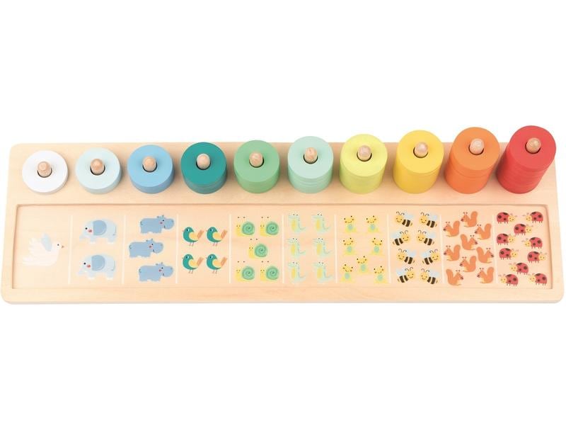 Spielba Holzspielwaren Beschäftigungsspielzeug Zähl – und Z Spielerisch Farben und Zahlen lernen