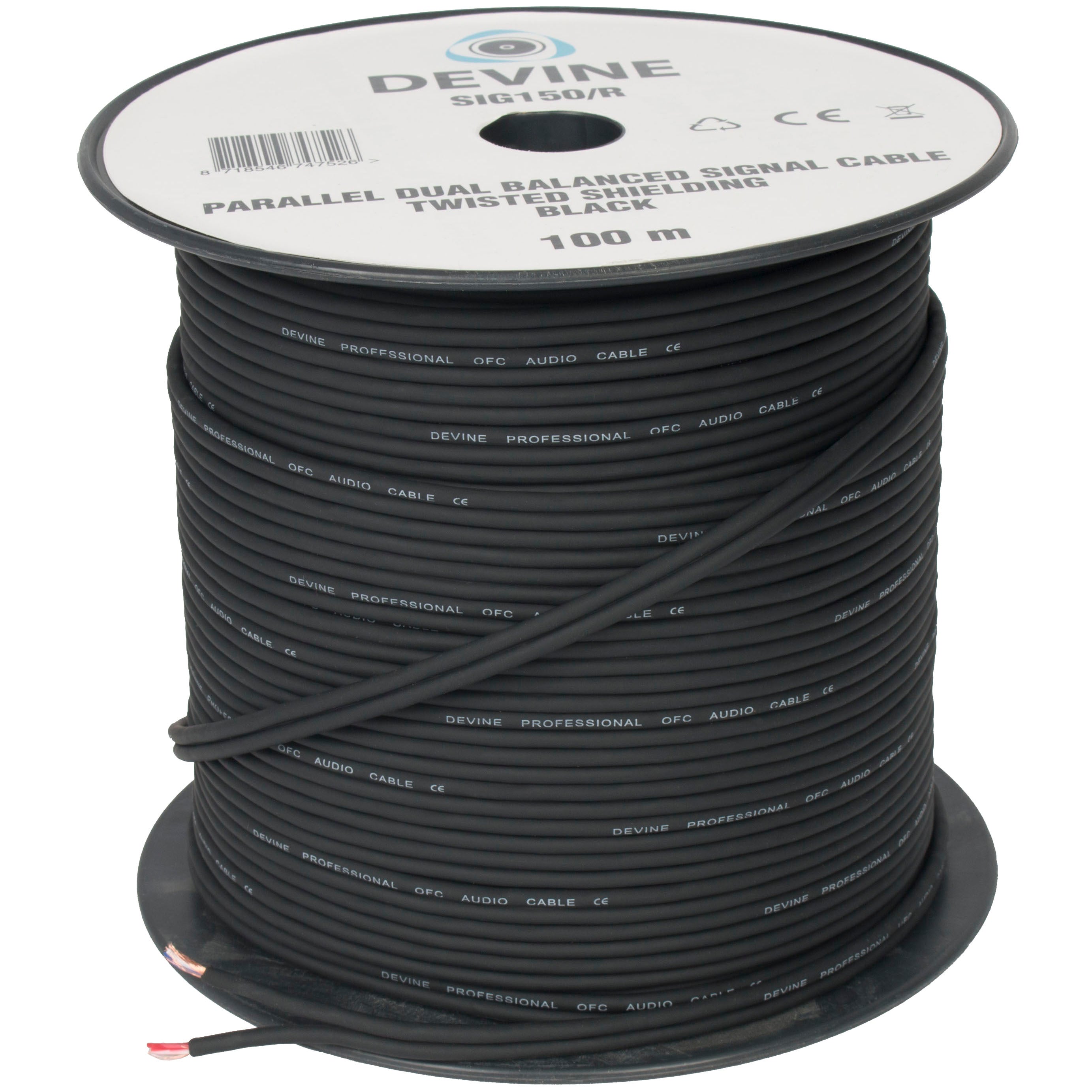Devine SIG150/R audiokabel, 2x2 0.16 mm², ø 5.5 mm, 100 m