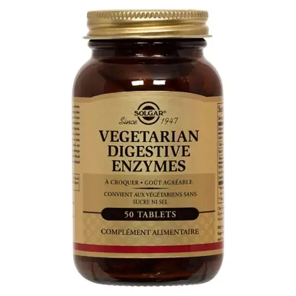 Solgar Enzimas Digestivas Vegetarianas 50 Comprimidos Mastigáveis