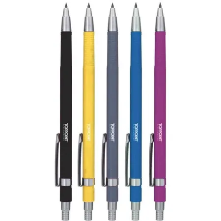 Stylex 10 Fallbleistift / Druckbleistift + 60 Minen, farbig sortiert