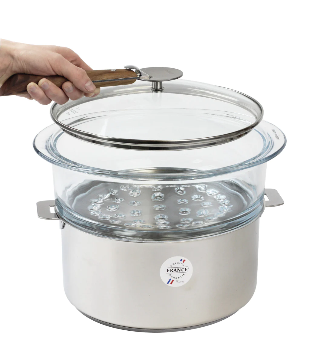 Cuit-vapeur en verre 24cm Cristel