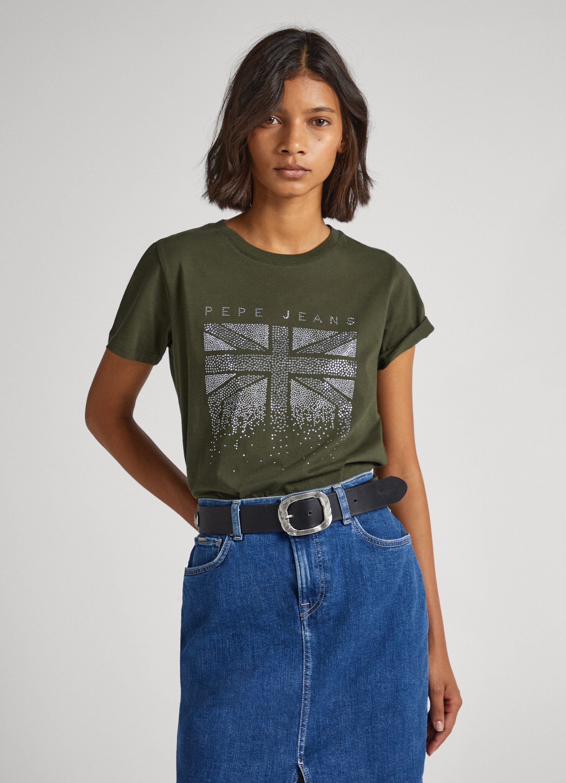 CAMISETA UNION JACK STRASS - verde oliva