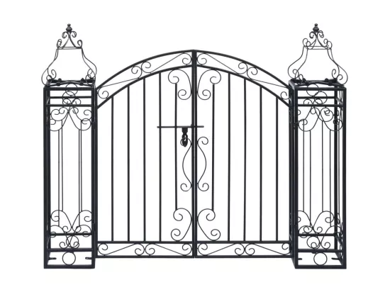 Portillon ornemental de jardin Fer forgé 122x20,5x100 cm