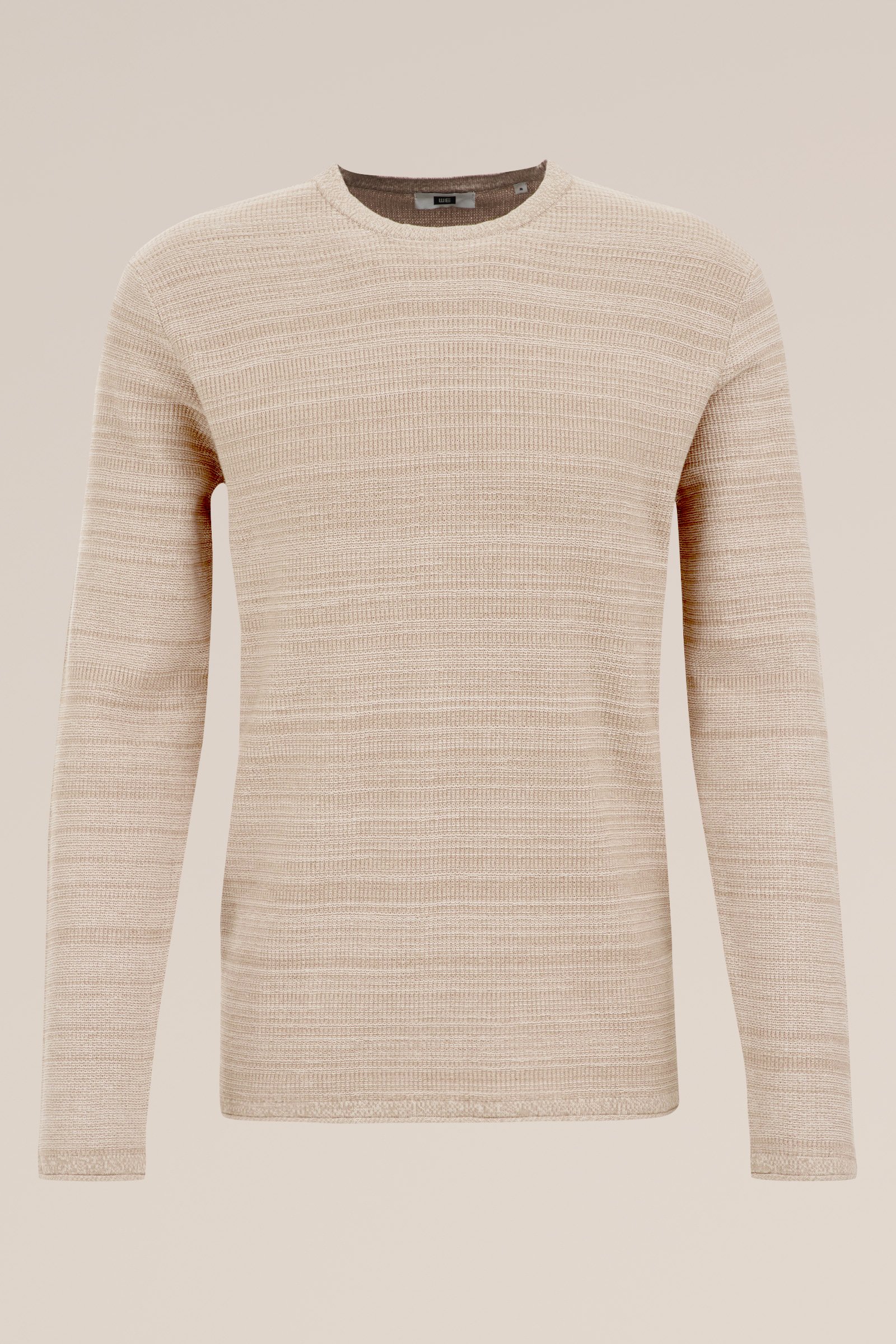 trui met structuur WE Fashion Beige