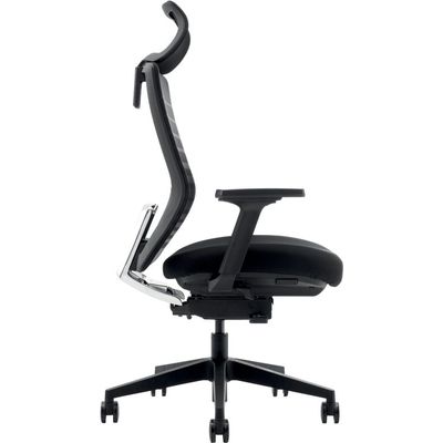 Fauteuil de bureau JACK - accoudoirs réglables - appuie-tête réglable - noir