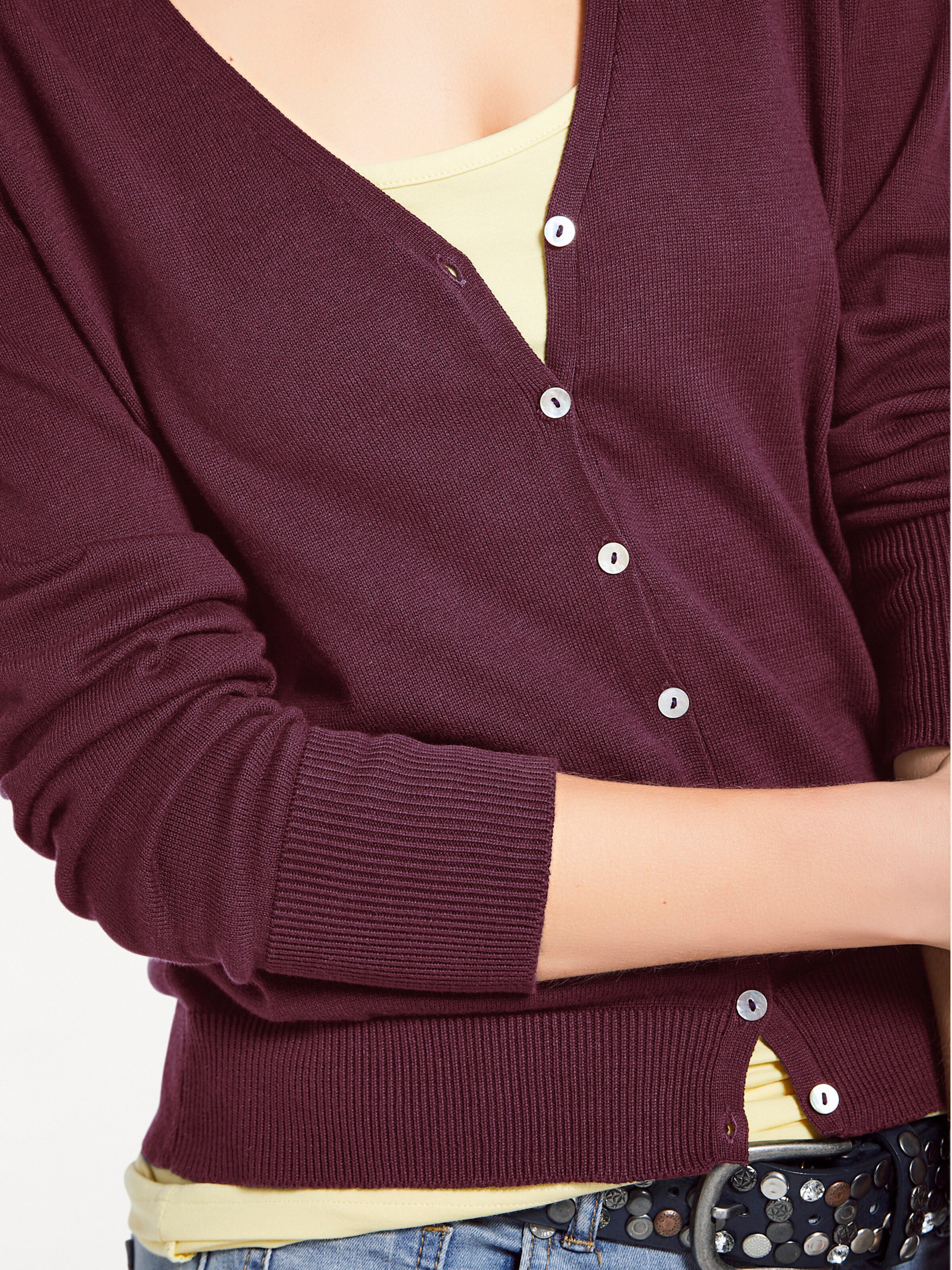 heine Feinstrickjacke in bordeaux