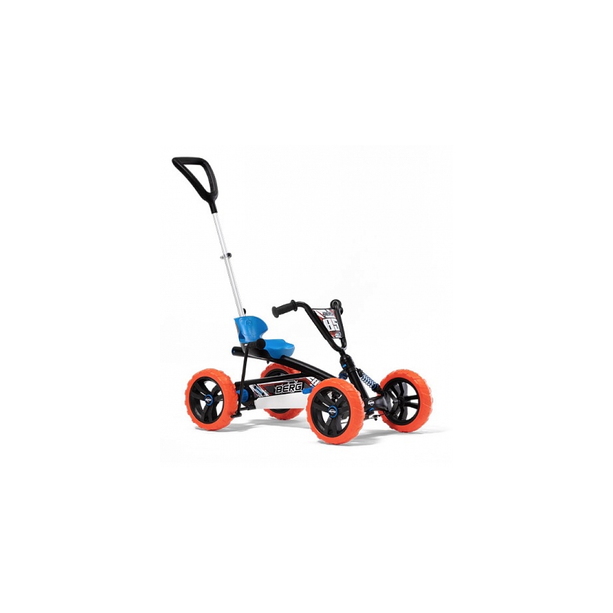 Kart à pédales buzzy nitro 2 en 1 avec barre de poussée