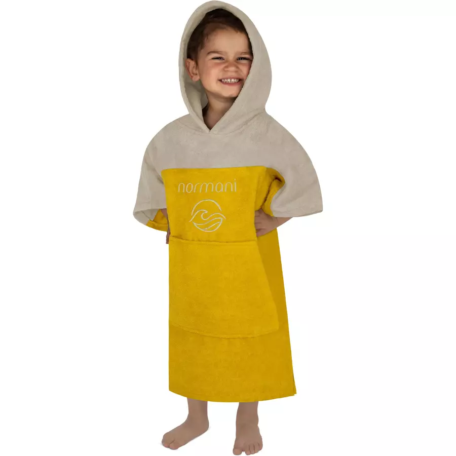 normani Kinder Badeponcho 2-5 Jahre Puwai Gelb