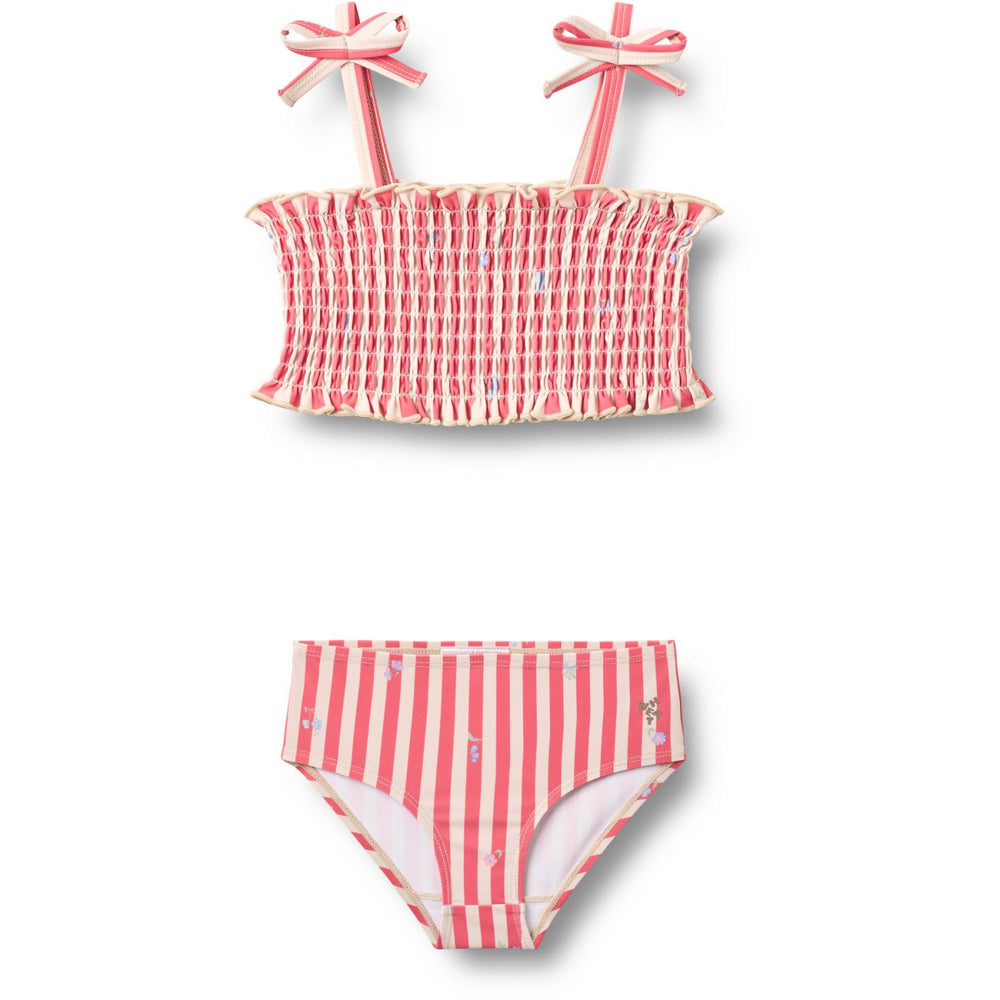 Køb Wheat Red Stripe Flowers Bikini Carla