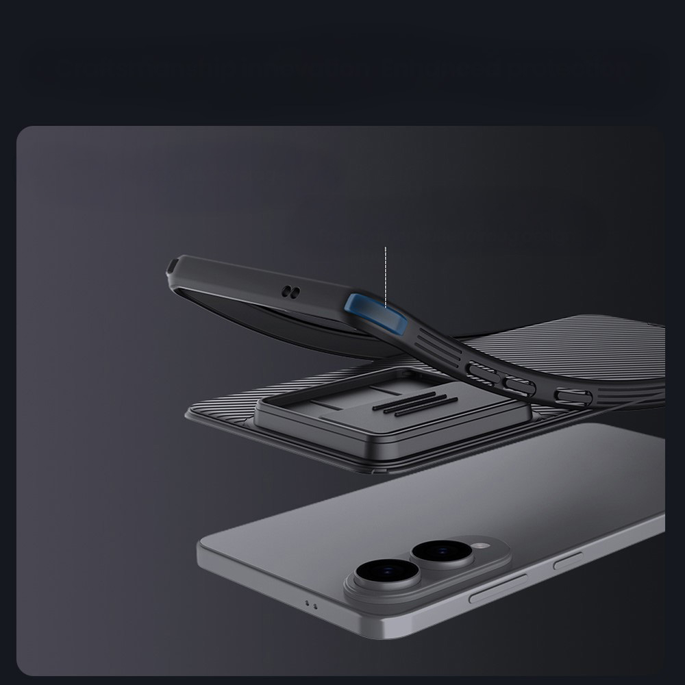 Samsung Galaxy S25 Edge Schutz Hülle Cam-Slider Kameraschutz - Schwarz