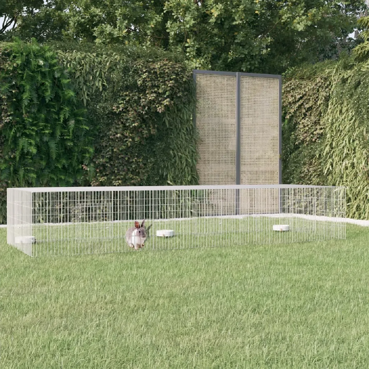 VidaXL Cage à lapin - 3 panneaux - 325x109x54 cm