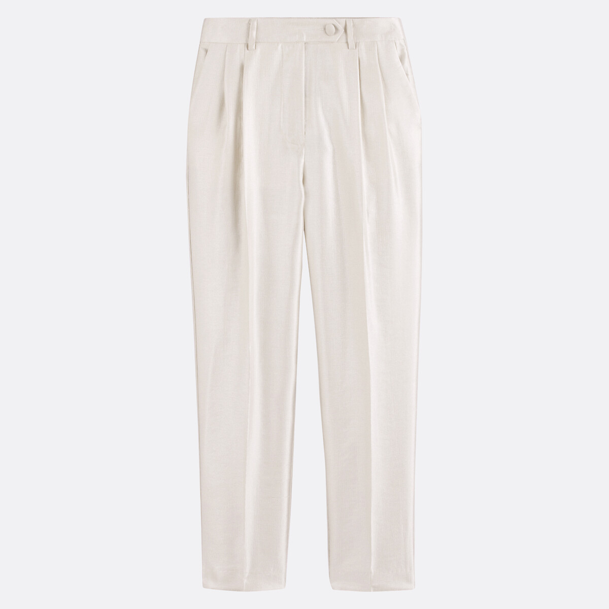 COLEÇÕES LA REDOUTE<br>Calças de perna larga com pences, cetim
