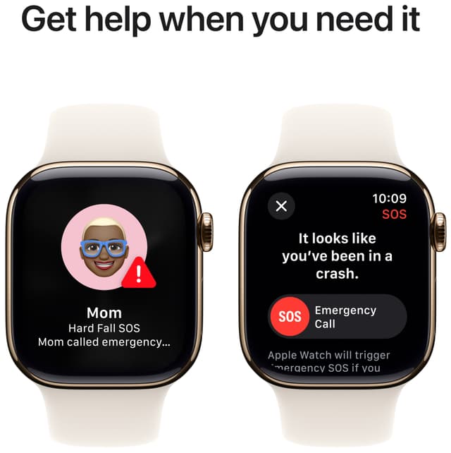 Apple Watch S10 46mm GPS+Cel (Gold Titanium/Starlight sportsrem) S/M