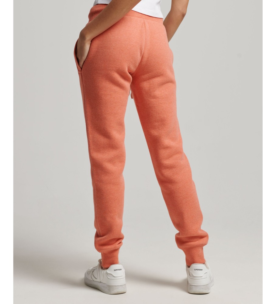 Calças de moletom Superdry Vintage Logo com logotipo laranja bordado