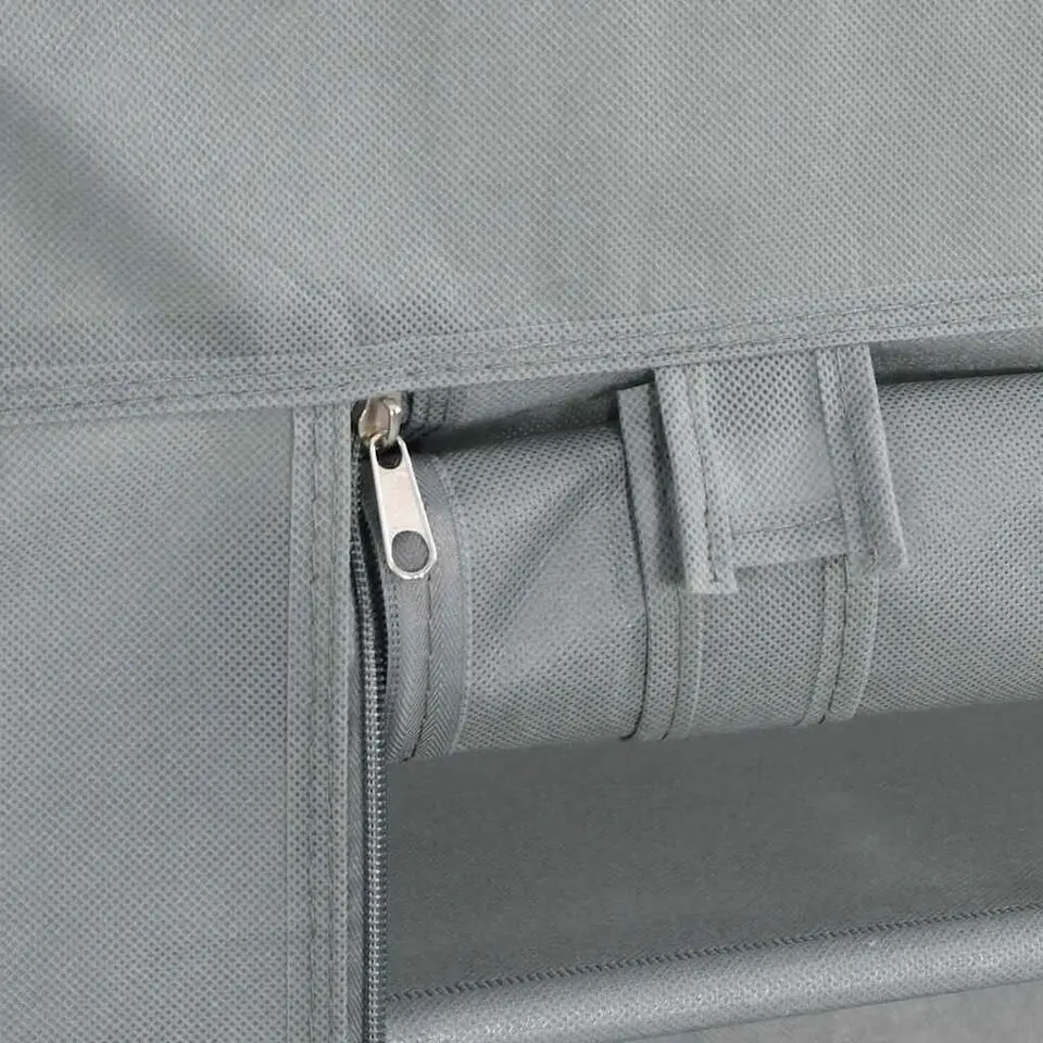 vidaXL - 4-laags Schoenenkast 8 paar grijs - Stof - 60,5x30x97 cm