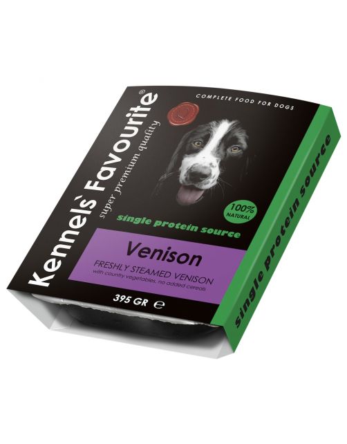 Kennels Favourite Freshly Steamed Venison - Hondenvoer - Wild 395 g