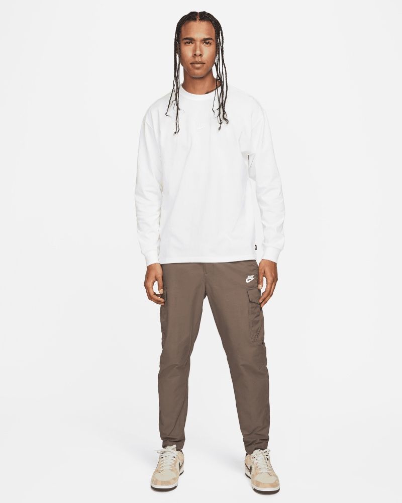 T-shirt manches longues Nike Sportswear Premium Essentials Blanc pour homme