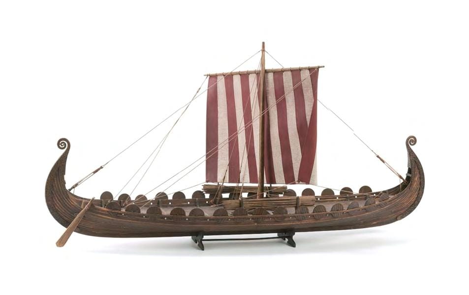 Bausatz Wikingerschiff Oseberg special, 860 mm 1:25<br>Wikinger Segelschiff Modellbausatz