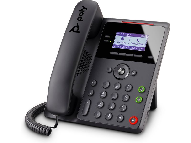 HP Tischtelefon Poly Edge B10 Schwarz, Google Voice Sicherer Auftritt am Telefon