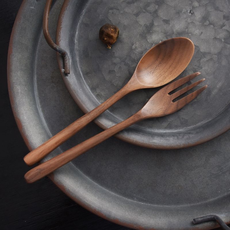 Hashi - Houten Lepel / Vork / Set