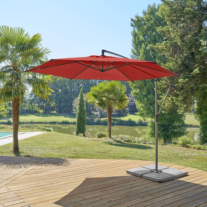 Parasol déporté rond MANOA Ambre