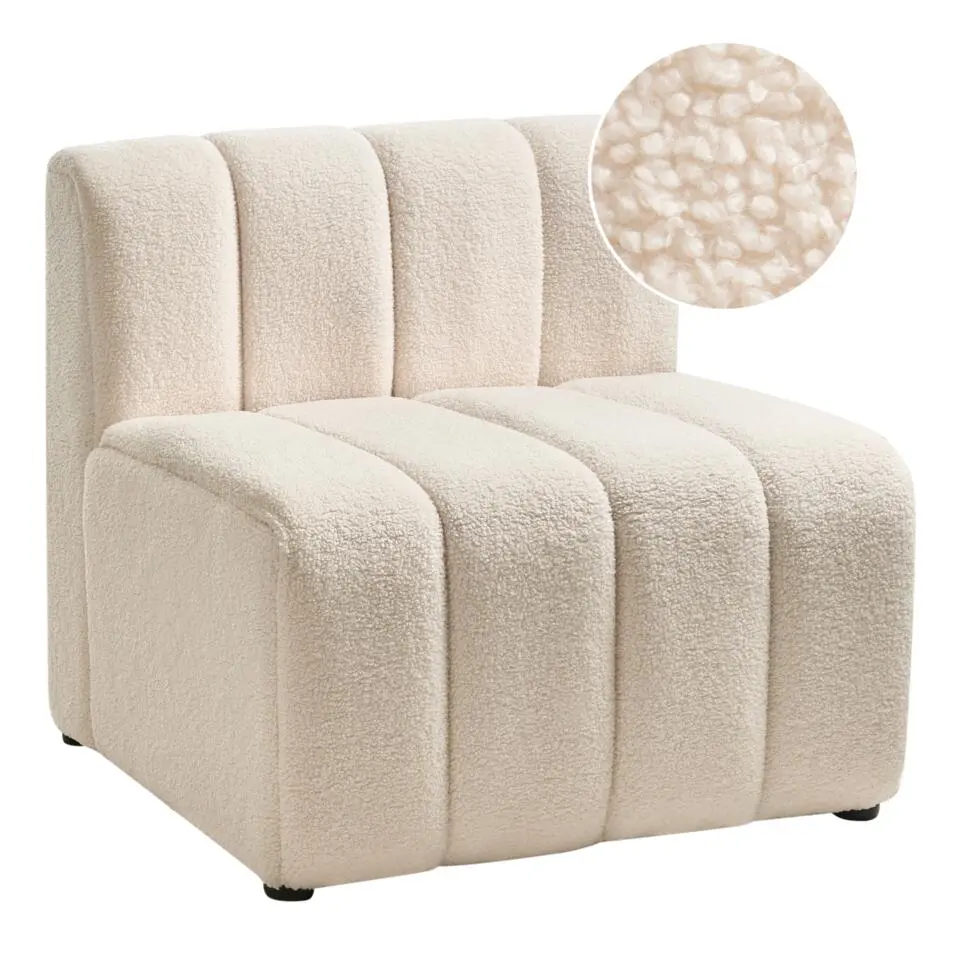 KAGE - Fauteuil - Lichtbeige - Bouclé