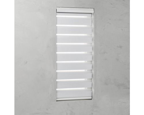 Soluna verduisterend dubbel rolgordijn D-R6 met cassette, wit, 40x175 cm