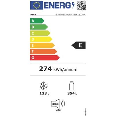 Réfrigérateur congélateur en haut Beko B5RDNE504LDXB