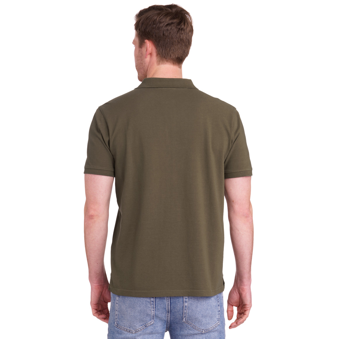 Jonas Nielsen Herren Poloshirt unifarben oliv