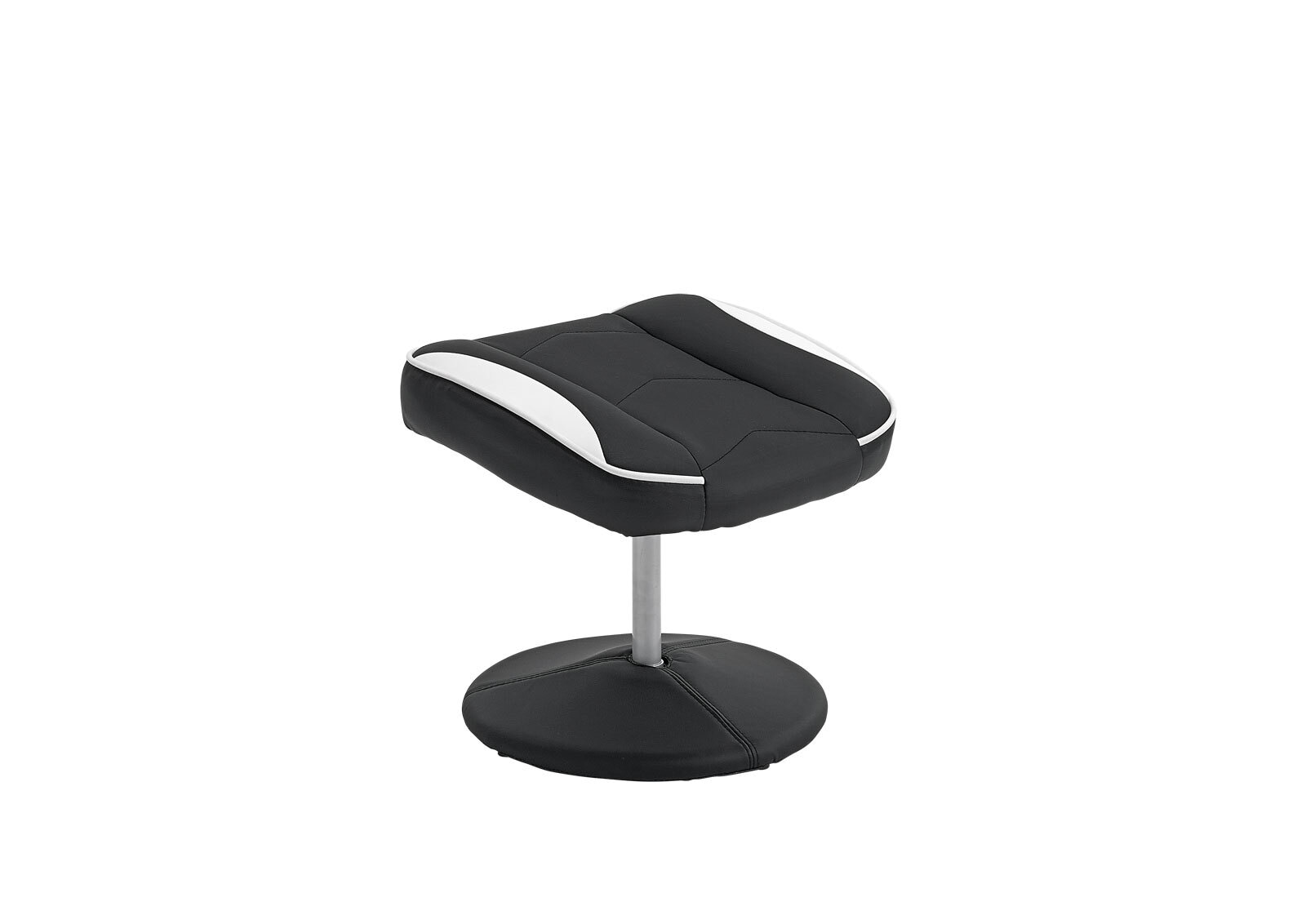 Relaxsessel Formel 1 Kunstleder Schwarz/Weiß